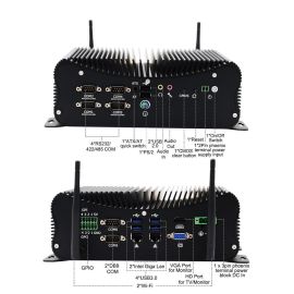 Fanless Industrial Mini Computer G8 Intel i7 DDR4, SSD, M.2, RS232/RS485/RS422, GPIO, DC 9V~36V, 4G