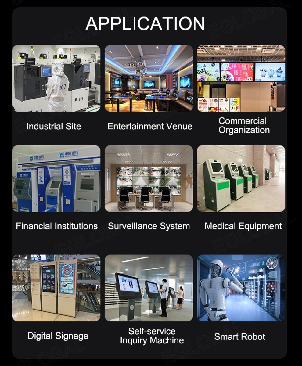 APPLICATION Industrial Site Entertainment Venue Digital Signage Smart Robot Self-service Inquiry Machine Commercial Organization